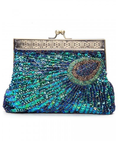 Women's Unique Luxury Sequins Beaded Evening Bag Wedding Bridal Party Prom Clutch Handbag $26.86 Evening Bags