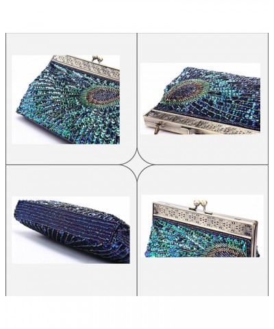 Women's Unique Luxury Sequins Beaded Evening Bag Wedding Bridal Party Prom Clutch Handbag $26.86 Evening Bags