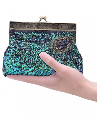 Women's Unique Luxury Sequins Beaded Evening Bag Wedding Bridal Party Prom Clutch Handbag $26.86 Evening Bags