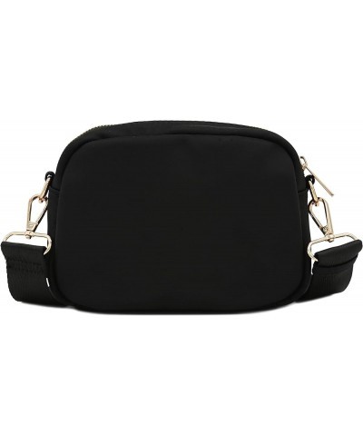 Quilted Nylon Crossbody Bag with Wide Strap Black $11.48 Crossbody Bags