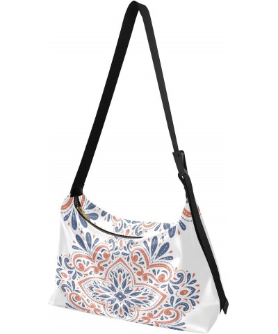 Ceramic Talavera Pattern Crossbody Bag Hobo Handbag Purse Fashion PU Leather Shoulder Bags for Women $19.03 Hobo Bags