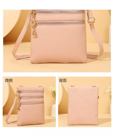 3 Zip Crossbody Bag for Women Slim Shoulder Handbag Small Cell Phone Pouch Yellow $12.46 Crossbody Bags