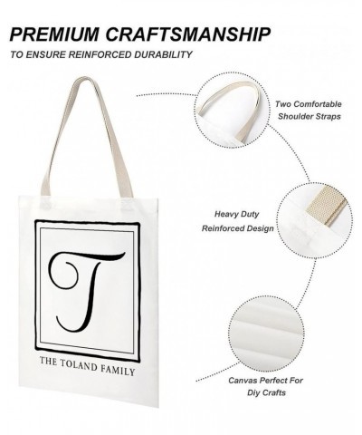 Personalized Gifts for Women Initial Canvas Tote Shoulder Bag for Holiday Beach Friends Monogram T Cute Tote Bag Teacher Gift...