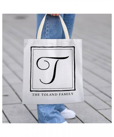 Personalized Gifts for Women Initial Canvas Tote Shoulder Bag for Holiday Beach Friends Monogram T Cute Tote Bag Teacher Gift...