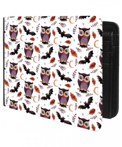 Unique Desige Pattern - Owls and Bats, Slim Front Pocket Wallet Billfold RFID Blocking $10.21 Wallets