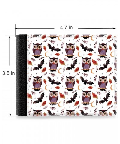 Unique Desige Pattern - Owls and Bats, Slim Front Pocket Wallet Billfold RFID Blocking $10.21 Wallets