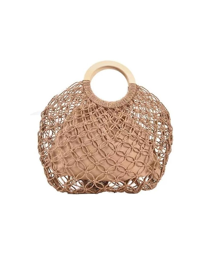 Fashion Woven Hollow Out Shoulder Bags Straw Summer Crossbody Beach Travel Handbag Female Bag Purse Women F $16.84 Shoulder Bags