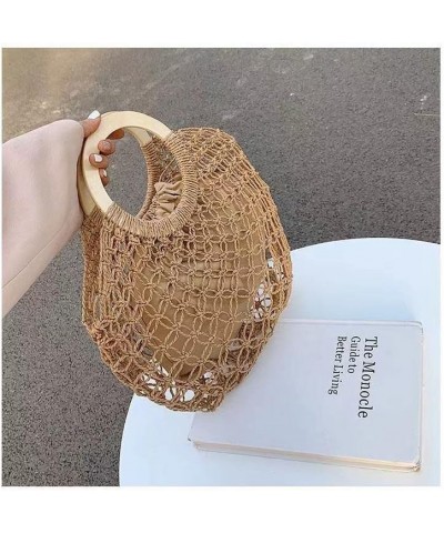 Fashion Woven Hollow Out Shoulder Bags Straw Summer Crossbody Beach Travel Handbag Female Bag Purse Women F $16.84 Shoulder Bags