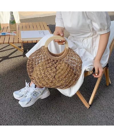 Fashion Woven Hollow Out Shoulder Bags Straw Summer Crossbody Beach Travel Handbag Female Bag Purse Women F $16.84 Shoulder Bags