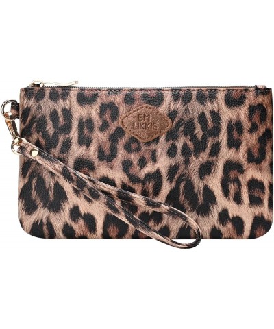 Wristlet Purse for Women, Evening Clutch Purse with strap for Party and Prom, Beach Bag for Summer Brown Leopard $10.79 Eveni...