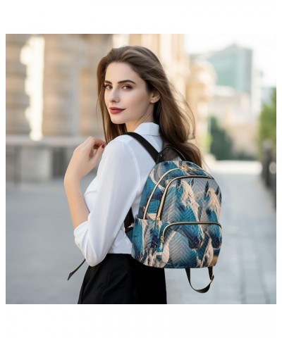 Small Fashion Backpack for Women Four White Horse Print Ladies Travel Daypack Aesthetic Shoulder Bag 10.2×5.1×12.5 IN $16.95 ...