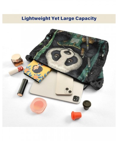 Fighting White Bear Warrior Ladies Shoulder Handbags, Plush Handbag, Womens Outdoor Bag Panda Eating Bamboo in a Green Bag $1...