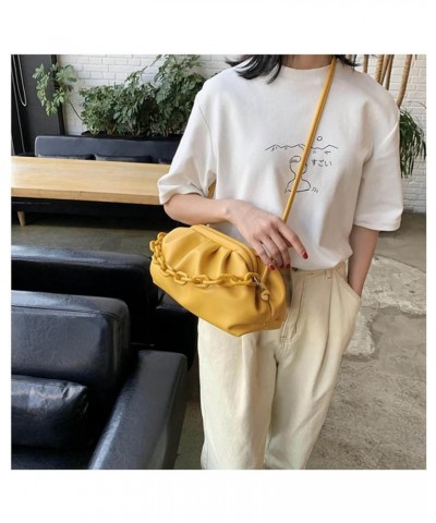 Retro Women'S Dumpling Messenger Bag, Chain Fashion Clouds Women'S Messenger Shoulder Bag, Suitable For Dating Party White $1...