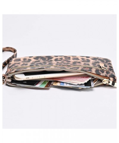 Wristlet Purse for Women, Evening Clutch Purse with strap for Party and Prom, Beach Bag for Summer Brown Leopard $10.79 Eveni...