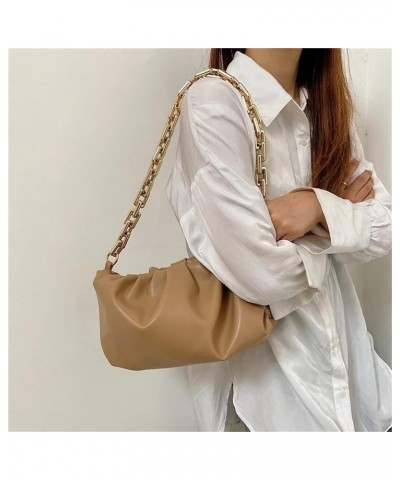 Retro Women'S Dumpling Messenger Bag, Chain Fashion Clouds Women'S Messenger Shoulder Bag, Suitable For Dating Party White $1...