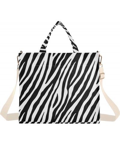 Tote Bag for Women Corduroy Handbag Fashion Crossbody Bag Zebra $10.12 Totes