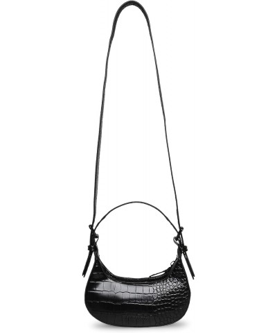 Justine Croco Mini Hobo, Black/Black $33.72 Hobo Bags