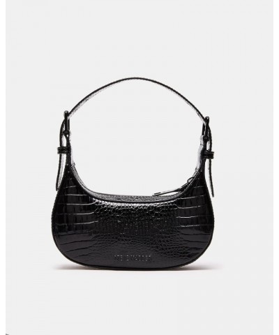 Justine Croco Mini Hobo, Black/Black $33.72 Hobo Bags