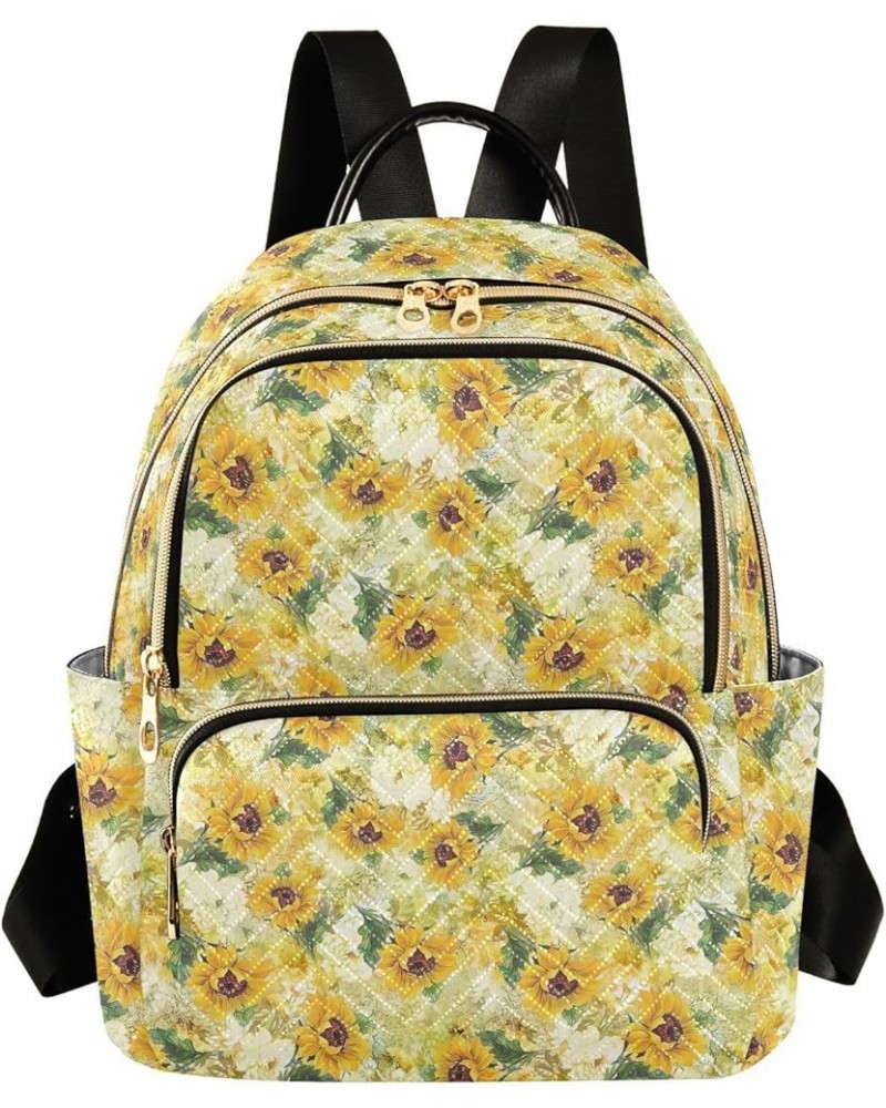 Sunflower Art Women's Backpack Purse Causal Daypack Work Travel College Business Trip Bag Shoulder Bag Small $16.63 Backpacks