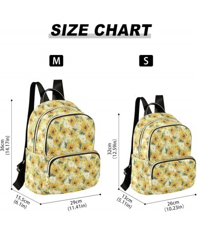 Sunflower Art Women's Backpack Purse Causal Daypack Work Travel College Business Trip Bag Shoulder Bag Small $16.63 Backpacks