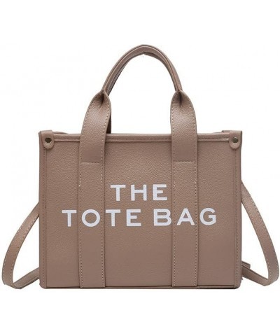 The Tote Bag for Women Dupes Mini Leather Tote Bag Small Purse Personalized Crossbody Handbags Khaki $15.98 Totes