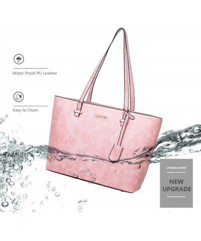 Handbag Set for Women 5 Pack Tote Purse Handbags Set PU Leather Satchel Bag Pink $17.15 Satchels