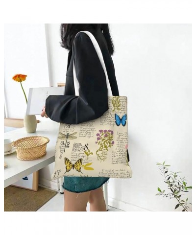 Butterfly Single Shoulder Fashion Canvas Tote Shopping Bags Handbags For Men And Women Butterfly42 $11.72 Totes