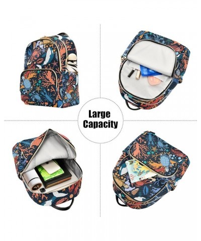 Ocean Women Backpack Summer Turtle Crab Lobster Coral Anti-Theft Travel Backpack with Luggage Belt Lightweight Handbag Lady P...