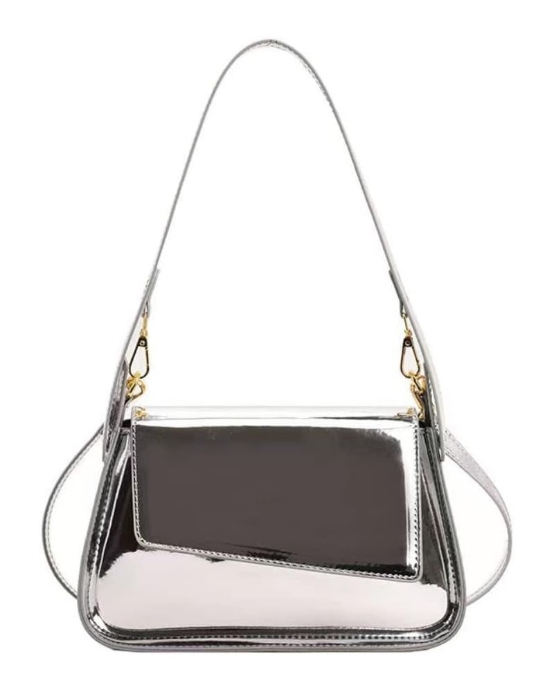 Evening Bag Women Hobo Bag Y2k Crossbody Bags Shiny Shoulder Purse Silver-b01 $11.73 Hobo Bags