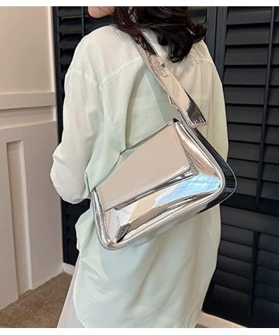 Evening Bag Women Hobo Bag Y2k Crossbody Bags Shiny Shoulder Purse Silver-b01 $11.73 Hobo Bags