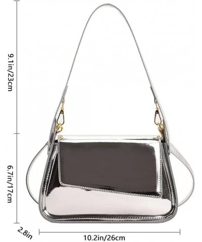 Evening Bag Women Hobo Bag Y2k Crossbody Bags Shiny Shoulder Purse Silver-b01 $11.73 Hobo Bags