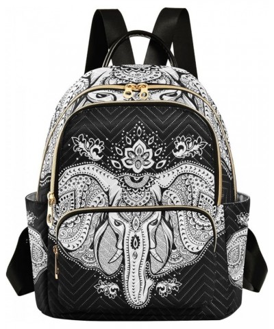 Small Backpack for Women Travel Bag Ethnic Elephant Lotus African Tribal Daypack Purse Fashion Shoulder Bag Rucksack Small B9...