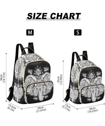 Small Backpack for Women Travel Bag Ethnic Elephant Lotus African Tribal Daypack Purse Fashion Shoulder Bag Rucksack Small B9...