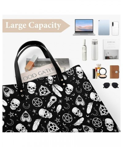 Women Tote Handbag Soft PU Leather Shoulder Bags Large Capacity Handle Satchel Pattern 138 $16.42 Totes