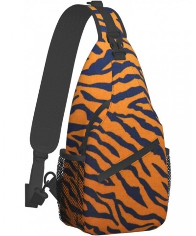 Tiger Print Animal Print Lightweight Sling Backpack Bag Travel Hiking Small Backpack For Women Men $11.47 Backpacks