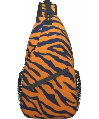 Tiger Print Animal Print Lightweight Sling Backpack Bag Travel Hiking Small Backpack For Women Men $11.47 Backpacks