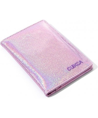 PU Leather Credit Card Holder Purple Laser Wallet RFID Blocking Bifold Wallet Coin Transparent Purse for Women and Girls $8.2...