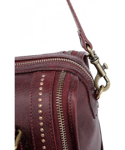 Genuine Leather Mini Trunk Crossbody Bag Rusty Red $88.69 Crossbody Bags