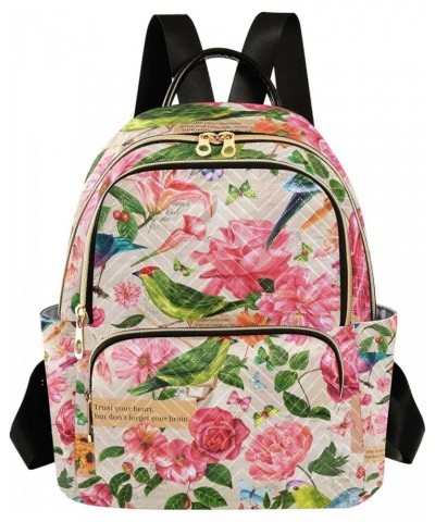 Small Backpack for Women Travel Bag Rose Flower Sunflower Birds Daypack Purse Fashion Shoulder Bag Rucksack Small A114 $10.92...