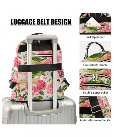 Small Backpack for Women Travel Bag Rose Flower Sunflower Birds Daypack Purse Fashion Shoulder Bag Rucksack Small A114 $10.92...