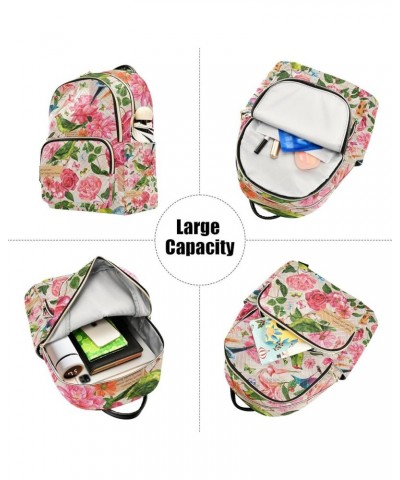 Small Backpack for Women Travel Bag Rose Flower Sunflower Birds Daypack Purse Fashion Shoulder Bag Rucksack Small A114 $10.92...