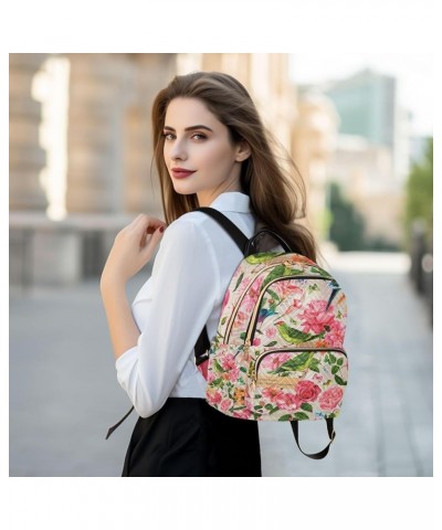 Small Backpack for Women Travel Bag Rose Flower Sunflower Birds Daypack Purse Fashion Shoulder Bag Rucksack Small A114 $10.92...