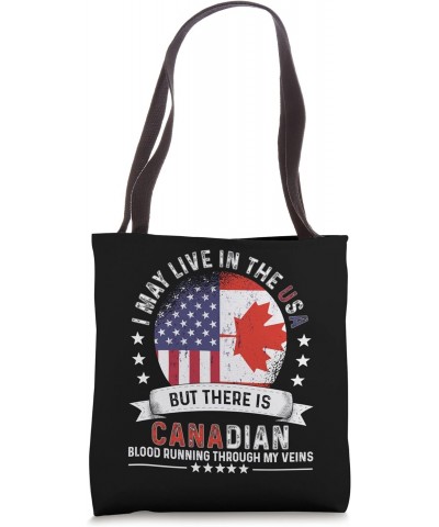 American Canadian Home in US Patriot American Canada Flag Tote Bag $12.30 Totes