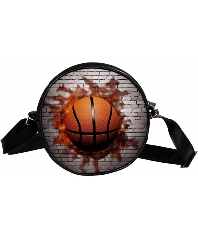 Crossbody Bags for Women,Crossbody Bag Men,Small Sling Bag,3D Pattern Basketball Wall,Crossbody Purse $8.34 Crossbody Bags