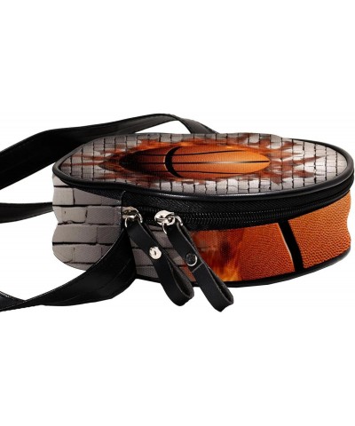 Crossbody Bags for Women,Crossbody Bag Men,Small Sling Bag,3D Pattern Basketball Wall,Crossbody Purse $8.34 Crossbody Bags