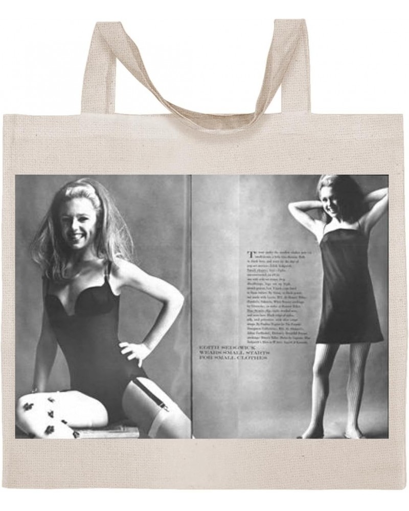 Edie Sedgwick - Cotton Photo Canvas Grocery Tote Bag IDPP200285 $19.71 Totes