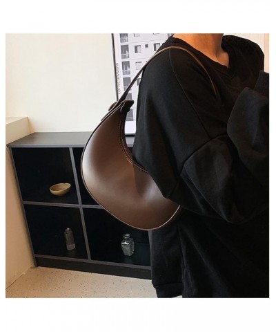 Women Fashion Leather Shoulder Bags Small Purse Handbags Elegant Underarm Bag ladies leather Purse with Zipper Brown $13.53 S...