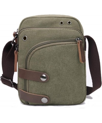 Small Canvas Crossbody bag Cell Phone Purse Handbag Crossbody Wallet Travel Shoulder Bag for Women Green $18.96 Crossbody Bags