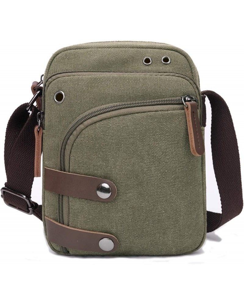 Small Canvas Crossbody bag Cell Phone Purse Handbag Crossbody Wallet Travel Shoulder Bag for Women Green $18.96 Crossbody Bags