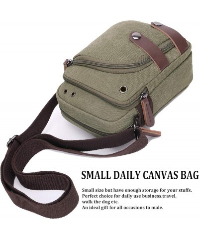 Small Canvas Crossbody bag Cell Phone Purse Handbag Crossbody Wallet Travel Shoulder Bag for Women Green $18.96 Crossbody Bags